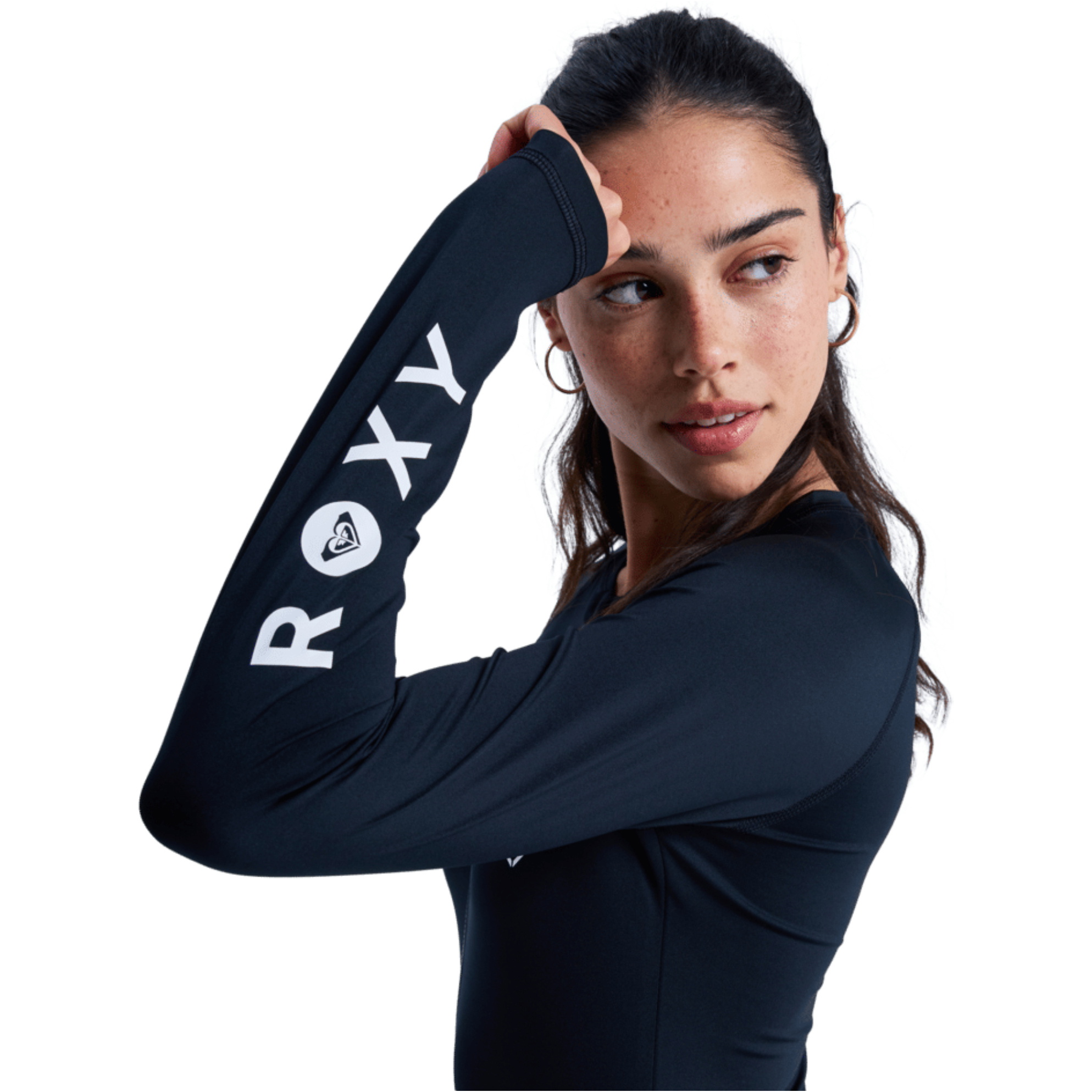 2026 Roxy Womens Essentials Long Sleeve Front Zip Surfsuit ERJWR03906 - Anthracite